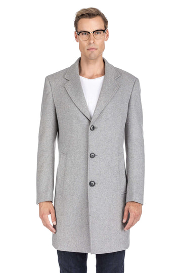 Men's Tailored Wool Blend Walker Car Coat