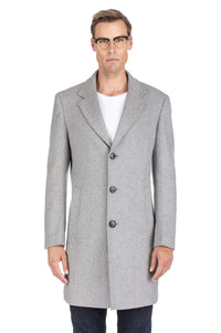 Men's Tailored Wool Blend Notch Collar Wool Blend Walker Car Coat Jacket Daily Haute