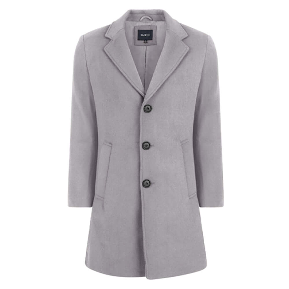 Men's Tailored Wool Blend Notch Collar Wool Blend Walker Car Coat Jacket Daily Haute
