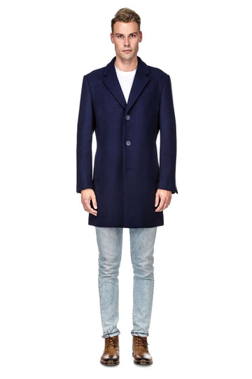 Men's Tailored Wool Blend Walker Car Coat
