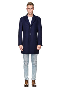 Men's Tailored Wool Blend Notch Collar Wool Blend Walker Car Coat Jacket Daily Haute