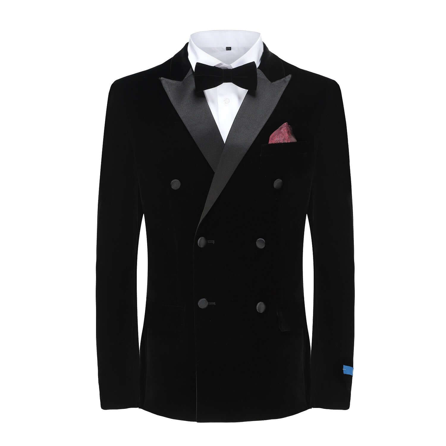 2 Piece Velvet Peak Lapel Double Breasted Slim Fit Tuxedo