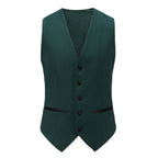 #hunter-green Men's Slim-Fit 3PC Satin Peak Lapel Tuxedo Daily Haute