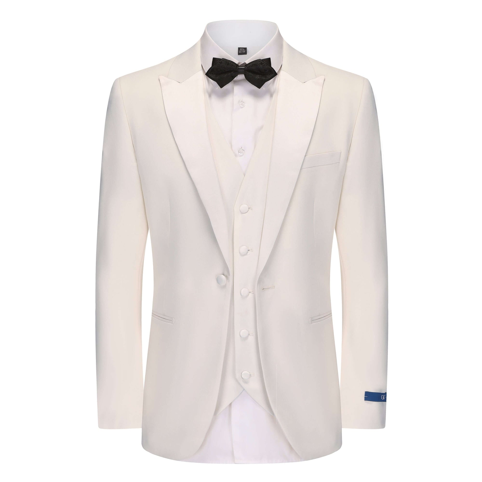 Men's Slim-Fit 3PC Satin Peak Lapel Tuxedo