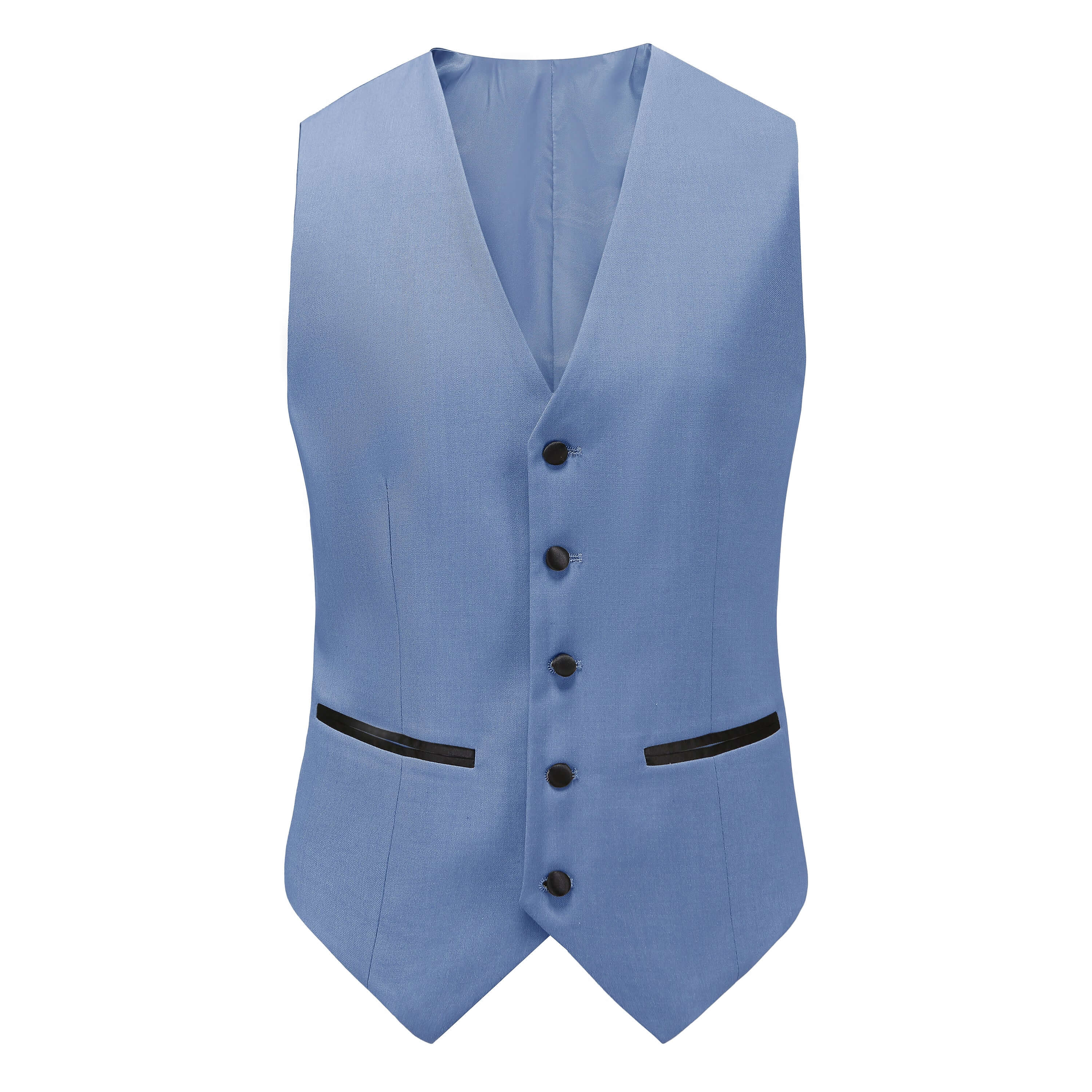 #slate-blue Men's Slim-Fit 3PC Satin Peak Lapel Tuxedo Daily Haute