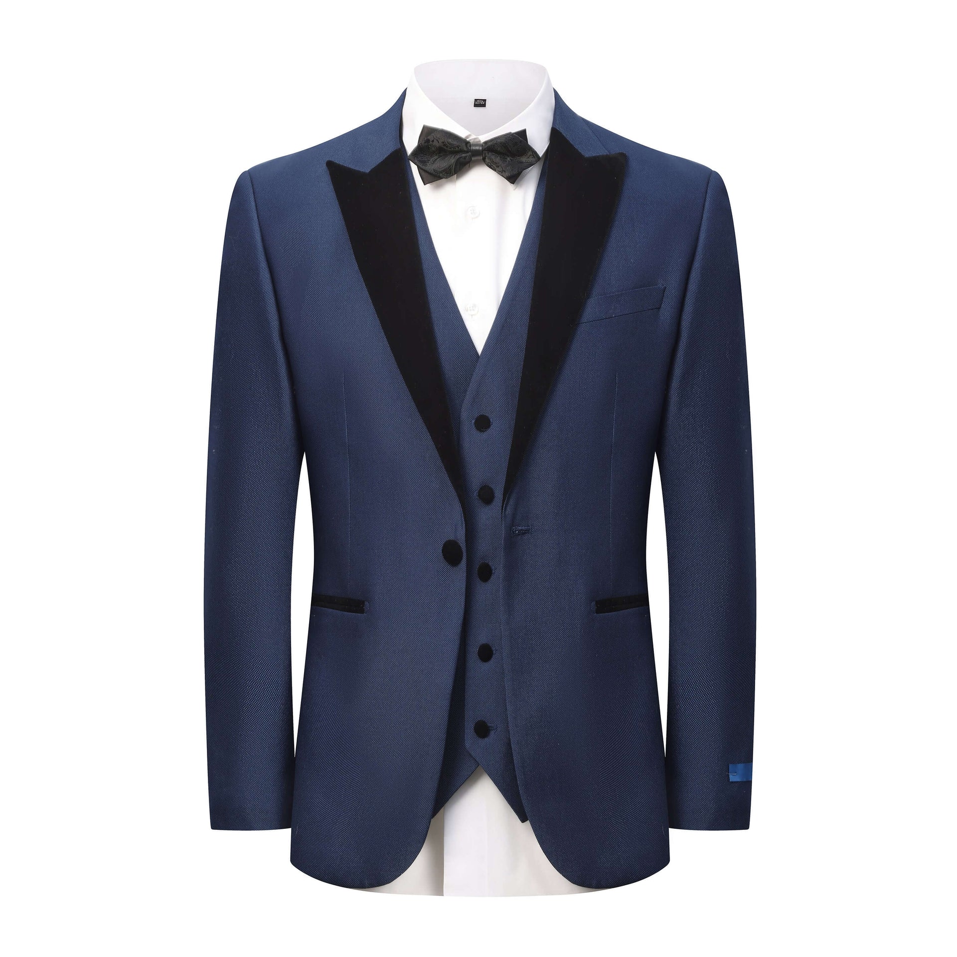3 Piece Peak Lapel Satin Trim Tuxedo
