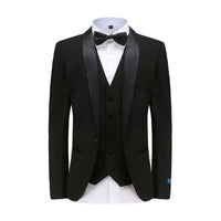 Braveman Men's Premium 3 Pc Shawl Lapel Slim Fit Tuxedo Set DAILYHAUTE