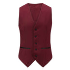 #burgundy Braveman Men's Premium 3 Pc Shawl Lapel Slim Fit Tuxedo Set DAILYHAUTE