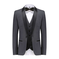 Braveman Men's Premium 3 Pc Shawl Lapel Slim Fit Tuxedo Set DAILYHAUTE