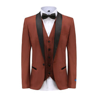 Braveman Men's Premium 3 Pc Shawl Lapel Slim Fit Tuxedo Set DAILYHAUTE