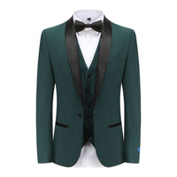 Braveman Men's Premium 3 Pc Shawl Lapel Slim Fit Tuxedo Set DAILYHAUTE