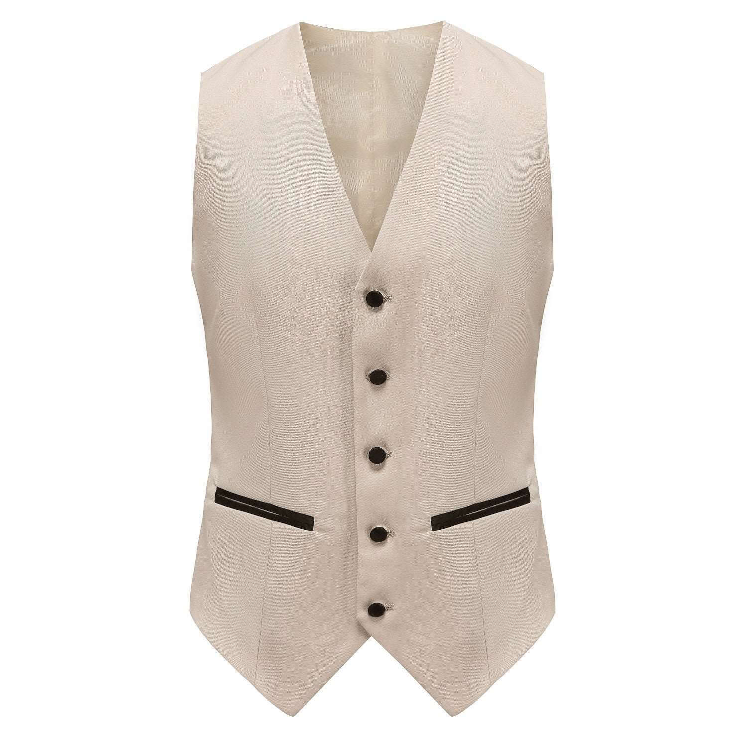 #light-beige Braveman Men's Premium 3 Pc Shawl Lapel Slim Fit Tuxedo Set DAILYHAUTE