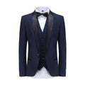 #navy Braveman Men's Premium 3 Pc Shawl Lapel Slim Fit Tuxedo Set DAILYHAUTE
