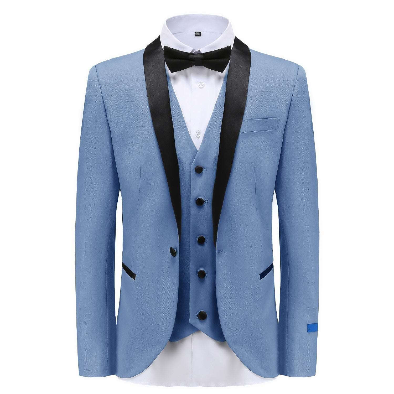 #slate-blue Braveman Men's Premium 3 Pc Shawl Lapel Slim Fit Tuxedo Set DAILYHAUTE