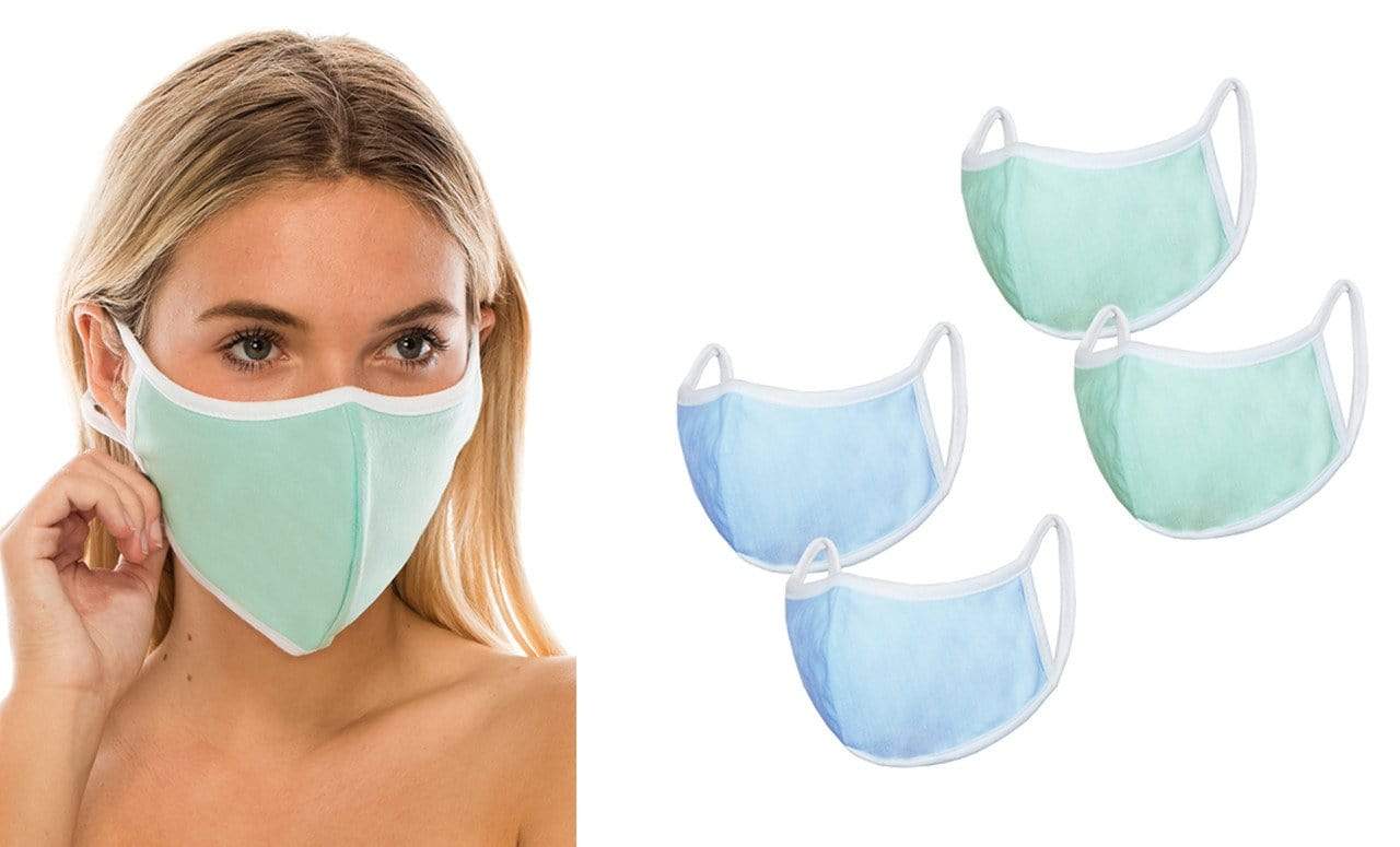 4-Pack Unisex Adult Reusable Fabric Non-Medical Masks DAILYHAUTE