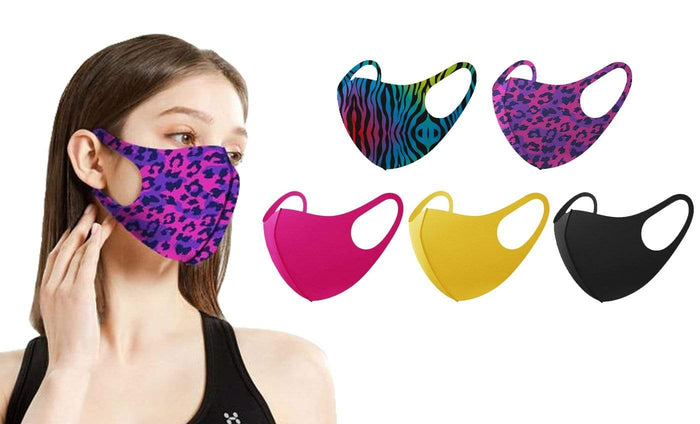 5 Pack Fun Prints Reusable Fabric Masks DAILYHAUTE