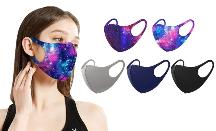 5 Pack Fun Prints Reusable Fabric Masks DAILYHAUTE