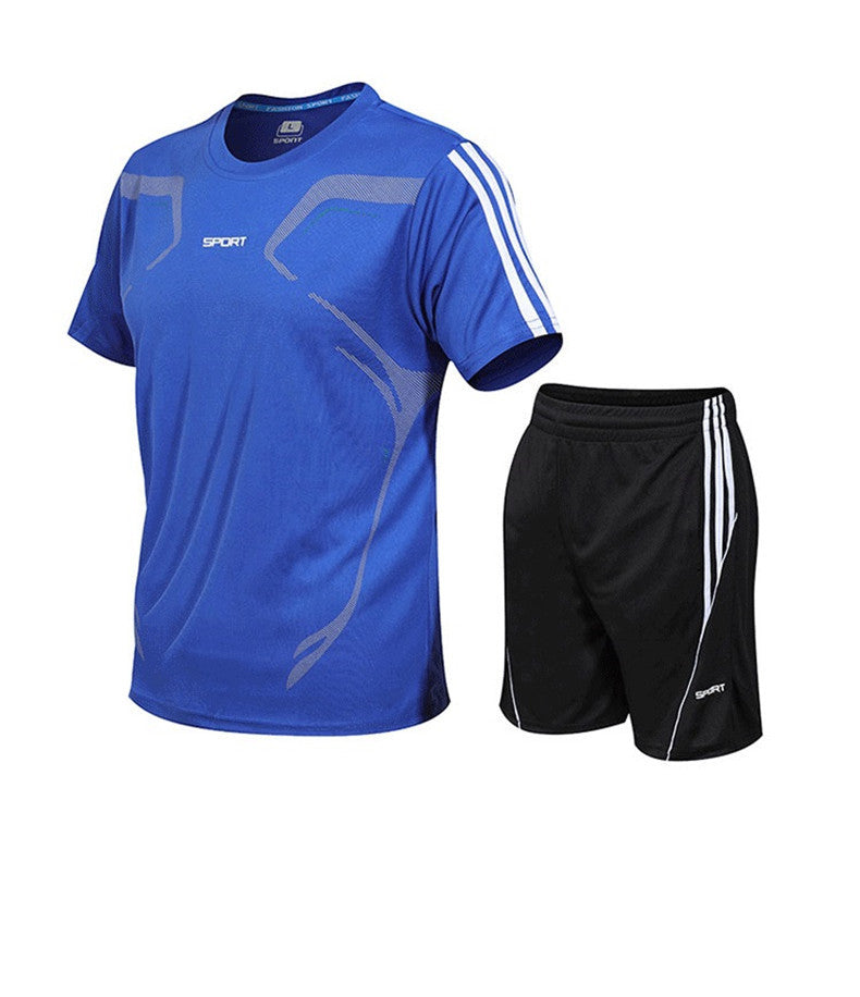 Braveman Men's Active Workout 2-Piece T-Shirt and Athletic Shorts Set DAILYHAUTE