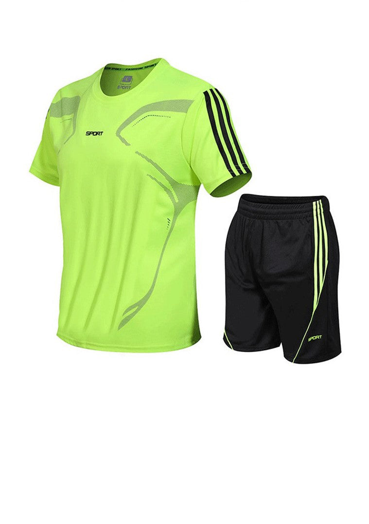 Braveman Men's Active Workout 2-Piece T-Shirt and Athletic Shorts Set DAILYHAUTE