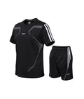 Braveman Men's Active Workout 2-Piece T-Shirt and Athletic Shorts Set DAILYHAUTE
