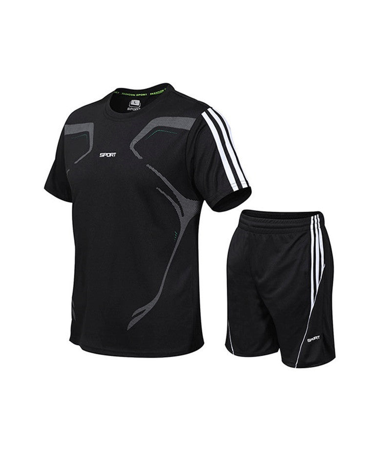 Braveman Active Workout 2 Piece T Shirt Athletic Shorts Set