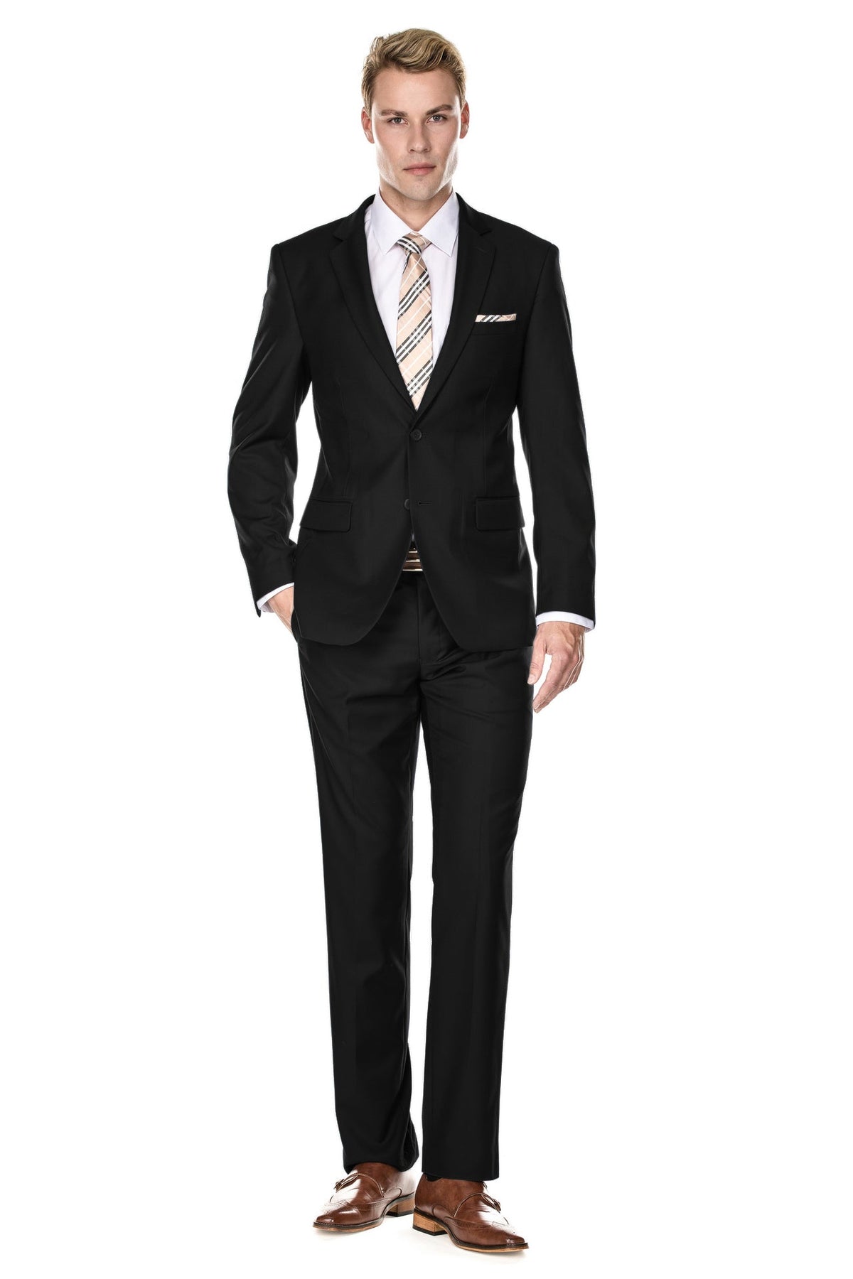 Men's Suits Classic Fit - 3 Piece Suit Men with Single Breasted Jacket,Vest  and Pant for Wedding Prom Party Suit(Black,S) at Amazon Men's Clothing store