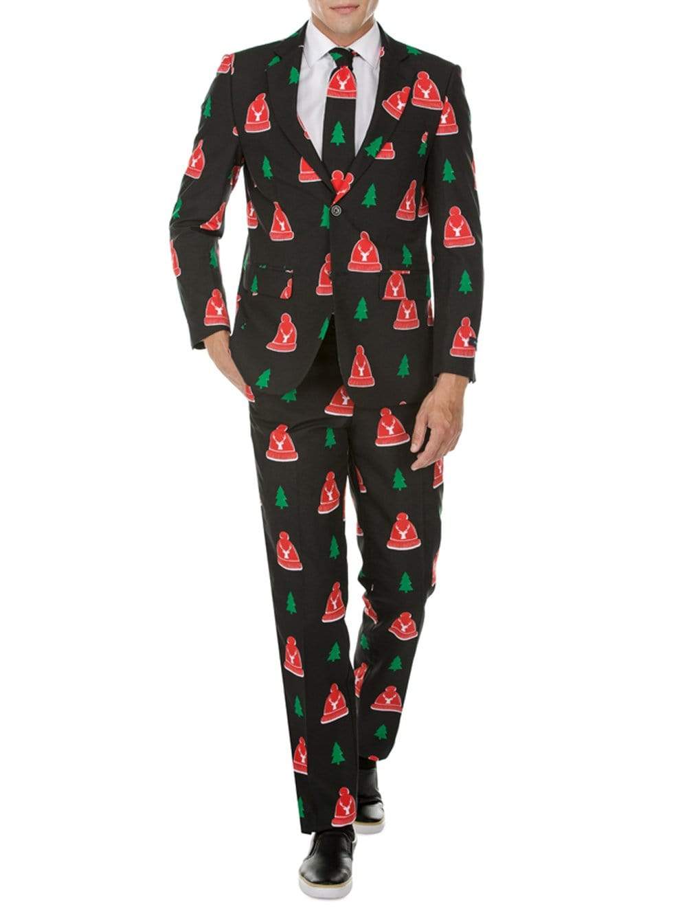 Braveman Men's Classic Fit Ugly Christmas Suits with Matching Tie Braveman Men's Classic Fit Ugly Christmas Suits with Matching Tie