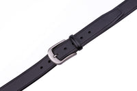 Braveman Men's Classic Genuine Leather Belt with Brushed Silver Buckle DAILYHAUTE