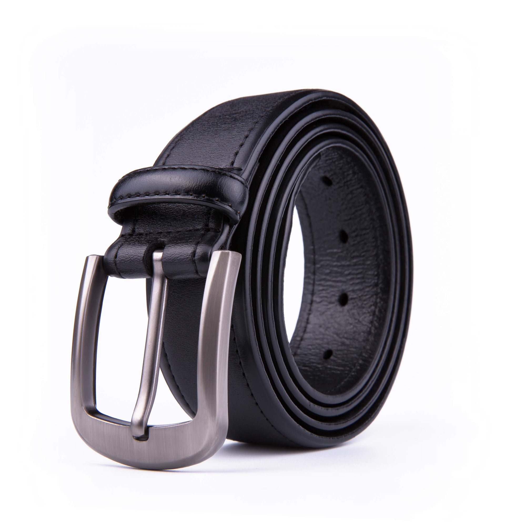 Genuine Leather Belt Brushed Tone Buckle