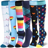 Braveman Print Knee-High Recovery Compression Socks (3-Pack or 6-Pack) DAILYHAUTE