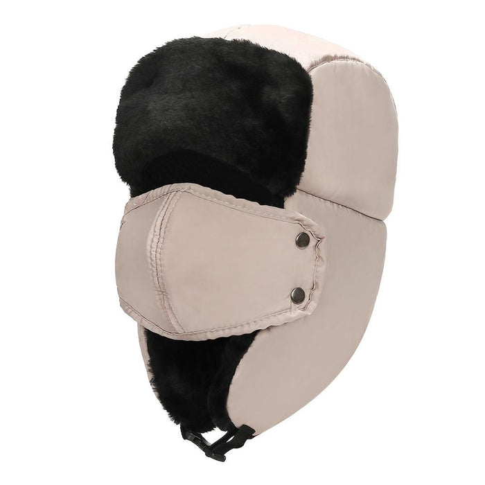BravemanÂ Unisex Trapper Eskimo Fur-Lined Winter Hunting Hat with Ear Flaps and Removable Mask DAILYHAUTE