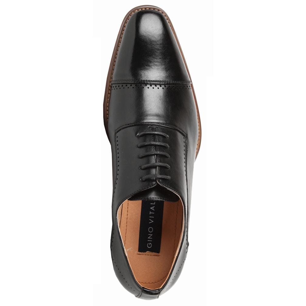 Gino Vitale Men's Cap Toe Oxford Shoes DAILYHAUTE