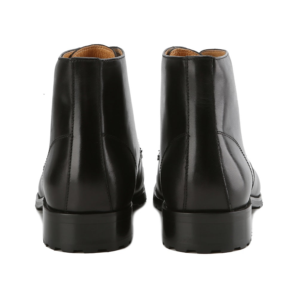 Gino Vitale Men's Handcrafted Genuine Leather Lace-Up Dress Boot DAILYHAUTE