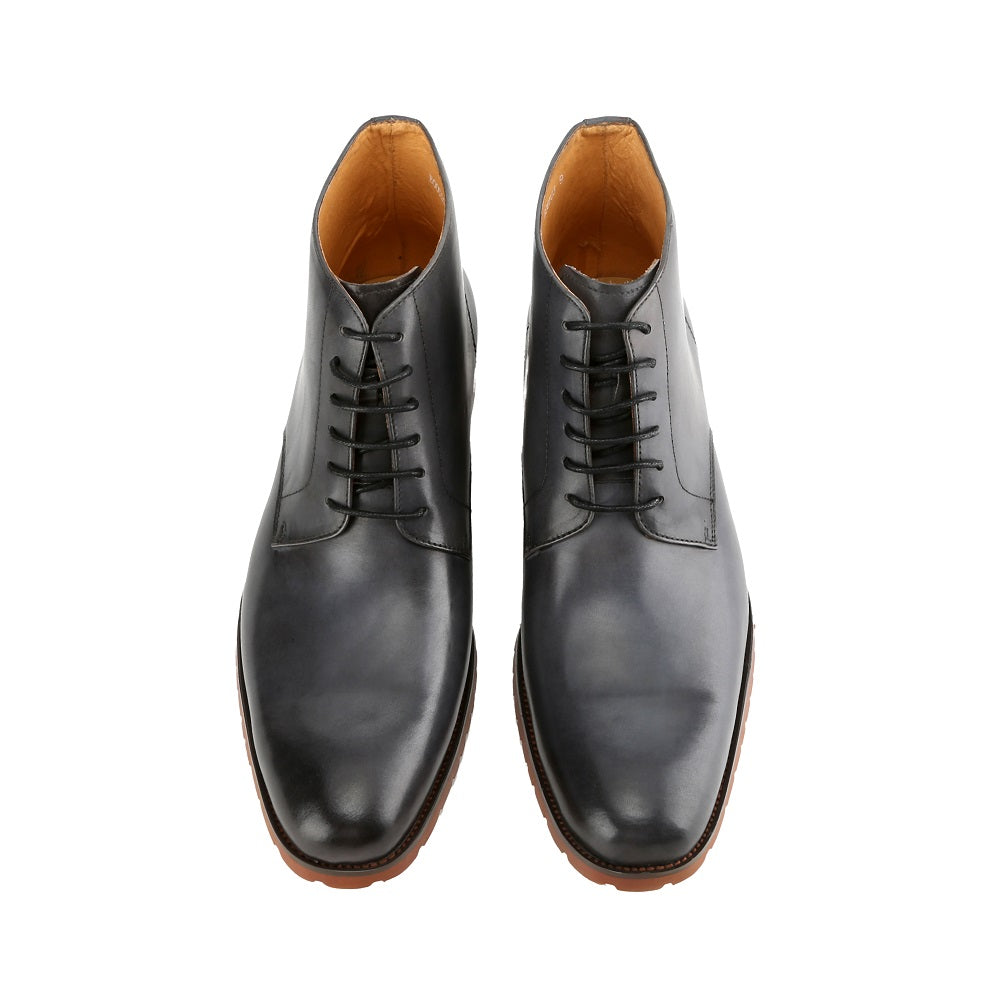 Gino Vitale Men's Handcrafted Genuine Leather Lace-Up Dress Boot DAILYHAUTE