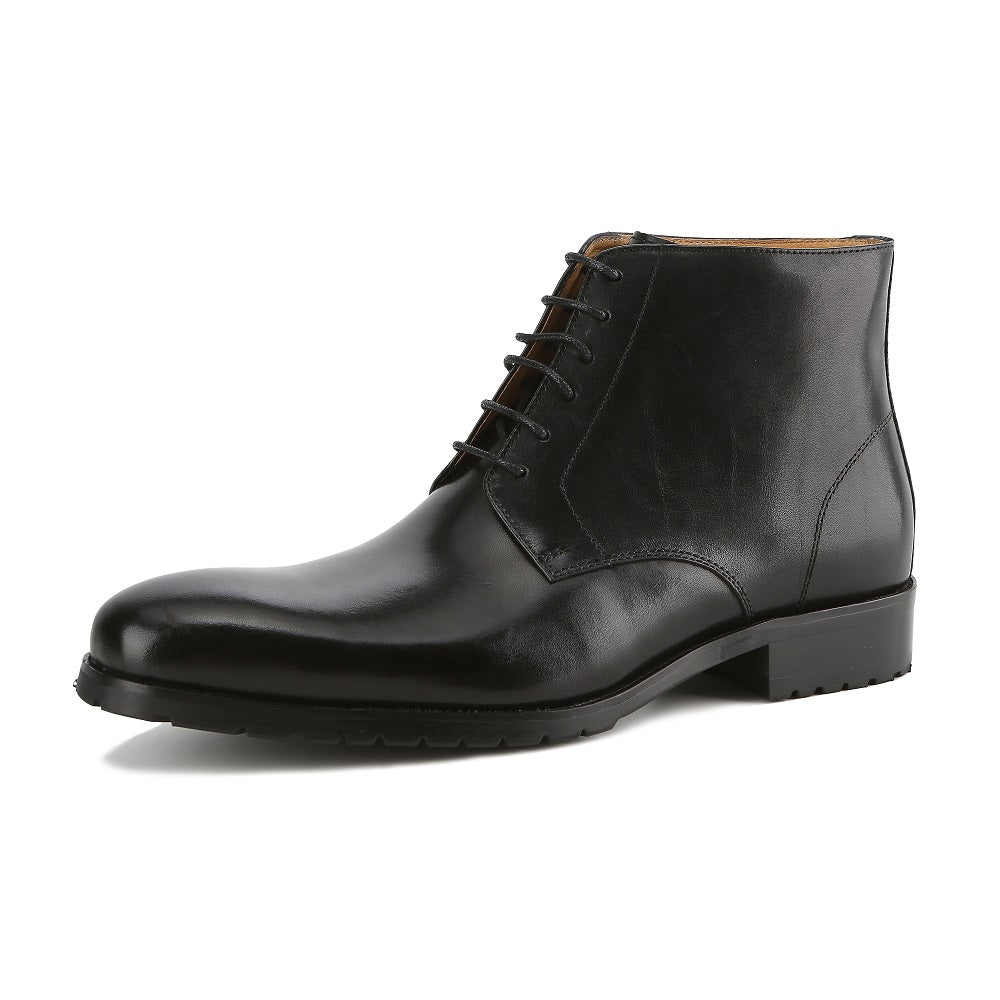 Gino Vitale Men's Handcrafted Genuine Leather Lace-Up Dress Boot DAILYHAUTE