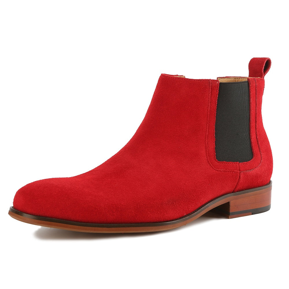 Gino Vitale Men's Handcrafted Genuine Leather Pull-On Chelsea Gore Dress Boot DAILYHAUTE