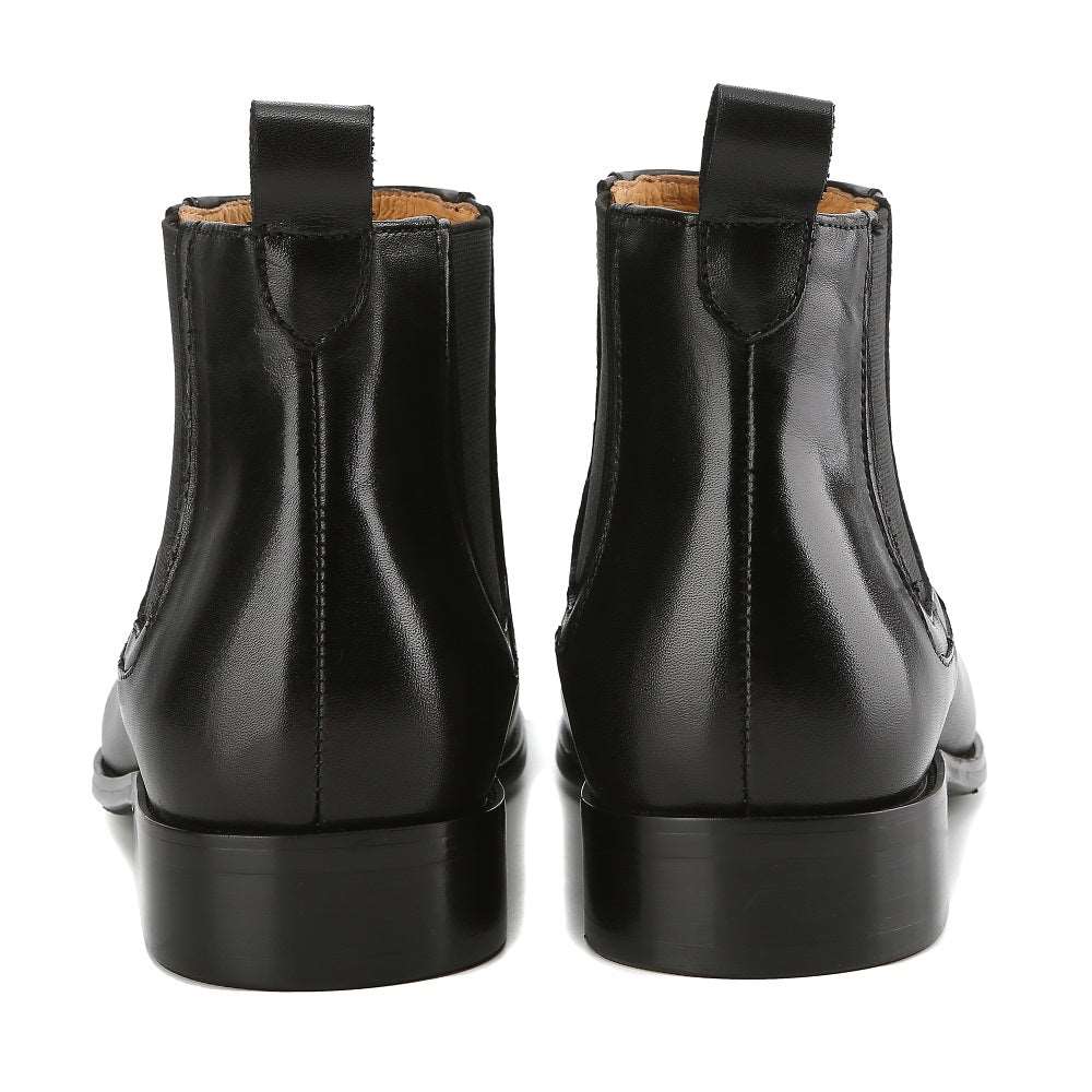Gino Vitale Men's Handcrafted Genuine Leather Pull-On Chelsea Gore Dress Boot DAILYHAUTE