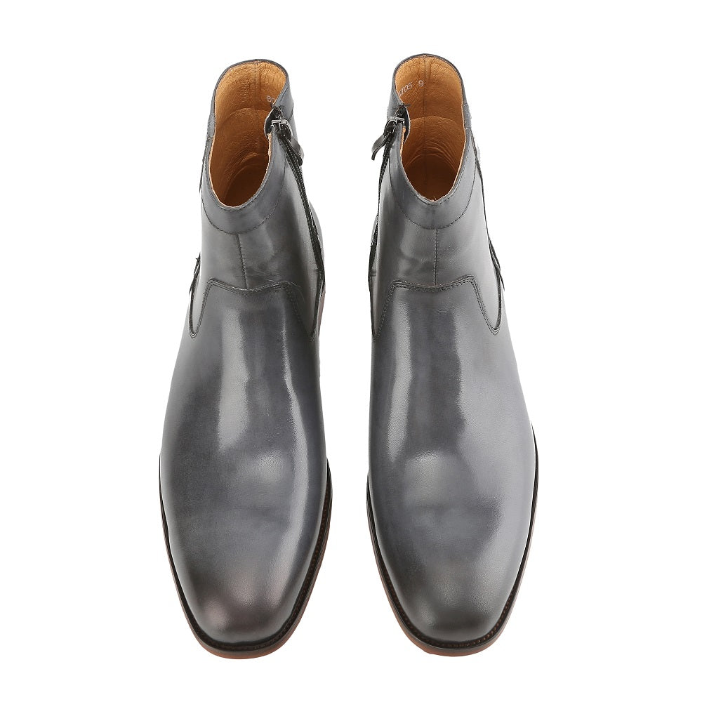 Gino Vitale Men's Handcrafted Genuine Leather Side Zip Dress Boot Gino Vitale Men's Handcrafted Genuine Leather Side Zip Dress Boot