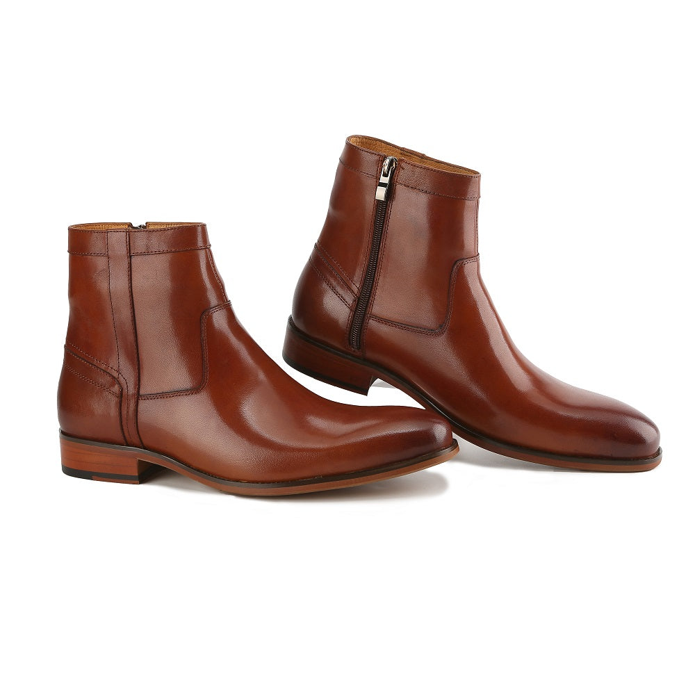 Gino Vitale Men's Handcrafted Genuine Leather Side Zip Dress Boot Gino Vitale Men's Handcrafted Genuine Leather Side Zip Dress Boot