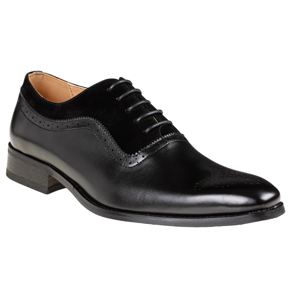 Lace Up Medallion Toe Dress Shoes