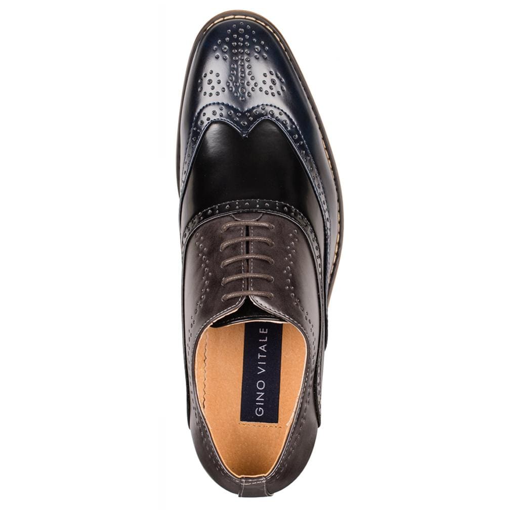Gino Vitale Men's Three Tone Lace-up Dress Shoes DAILYHAUTE