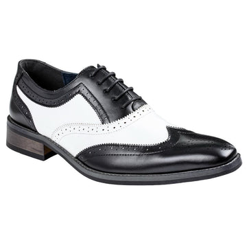 Men's Two-Tone Wingtip Oxford Dress Shoes