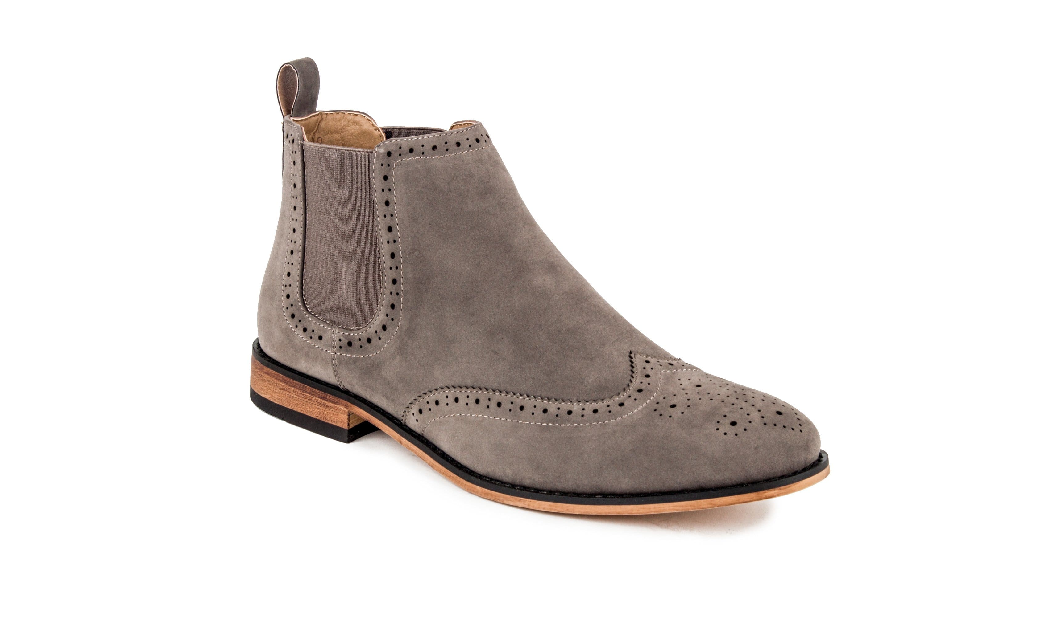 Gino Vitale Men's Wing Tip Chelsea Boots DAILYHAUTE