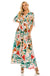 Haute Edition Button Down Elbow Sleeve Split Floral Maxi Dress with Plus DAILYHAUTE