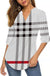 Haute Edition Women's 3/4 Sleeve Tunic Tops S-3X. Plus size available. DAILYHAUTE