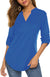 Haute Edition Women's 3/4 Sleeve Tunic Tops S-3X Solid. Plus size available. DAILYHAUTE