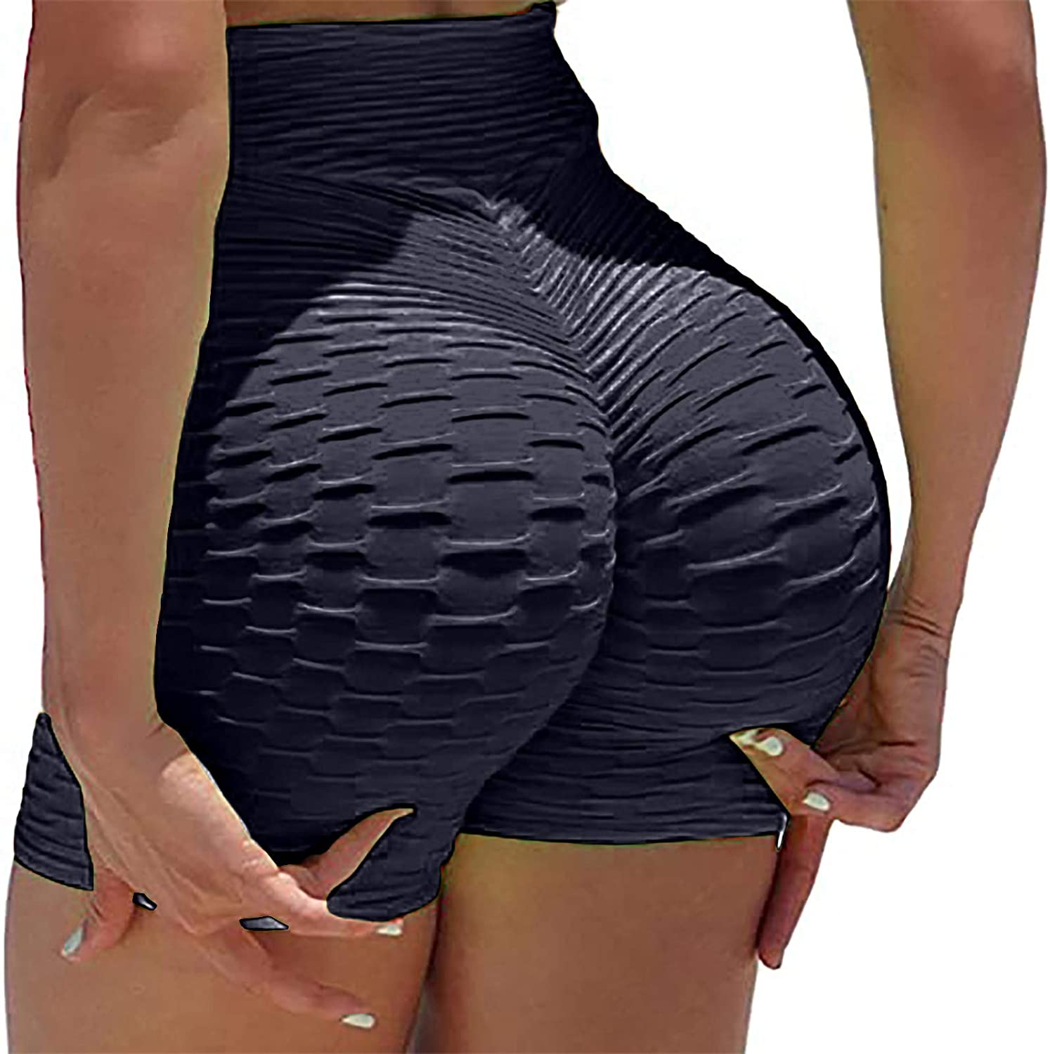 Kiwi Rata Womens High Waisted Yoga Shorts Sports Gym Ruched Butt