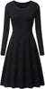 Haute Edition Women's Christmas Plaid & Solid Holiday Long Sleeve Skater Party Dress DAILYHAUTE