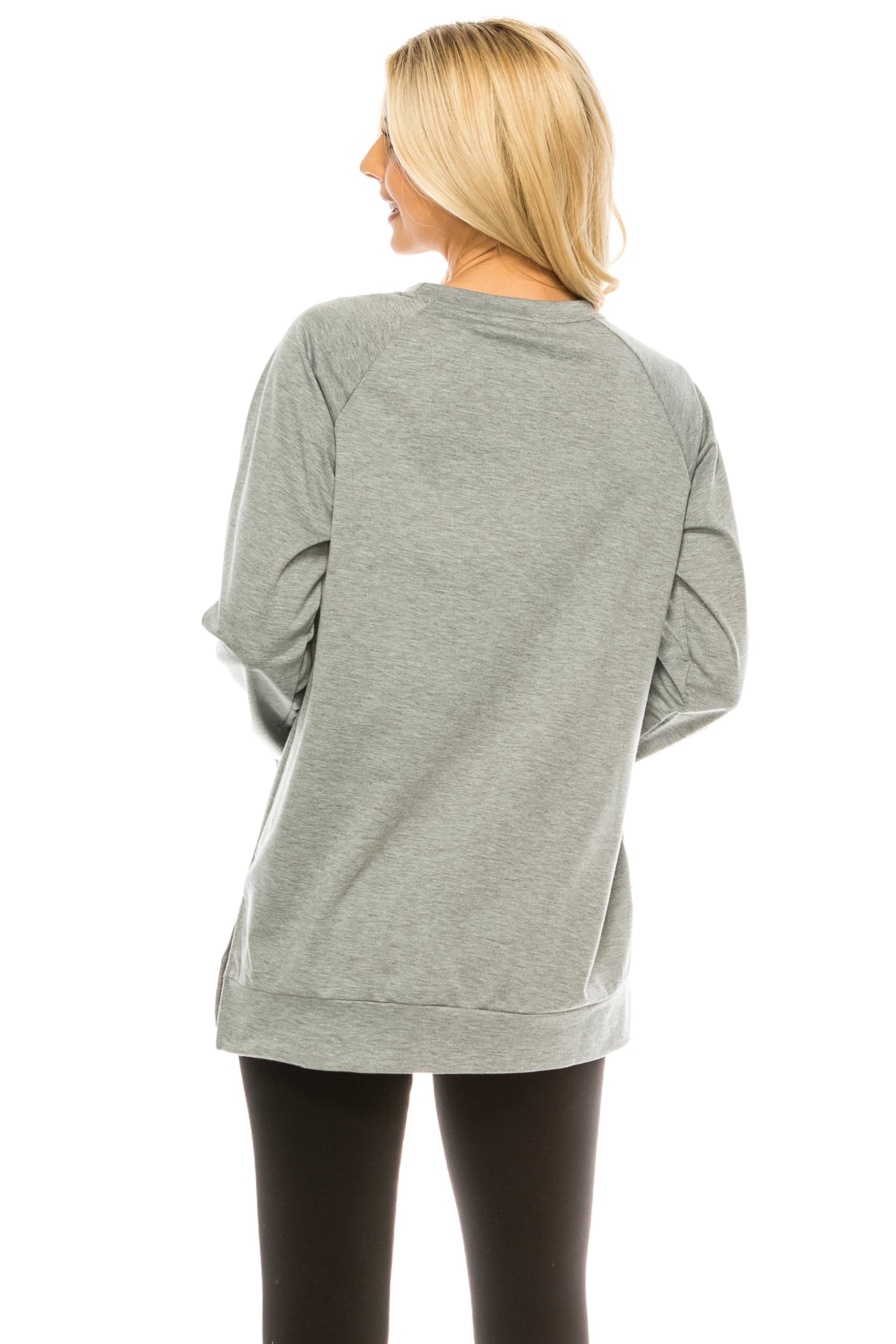 Haute Edition Women's Colorblock and Solid Spring Crewneck Raglan Tee With Plus DAILYHAUTE