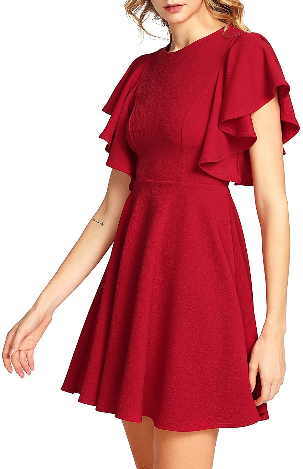 Haute Edition Women's Flared Skater Cocktail Party Dress Daily Haute